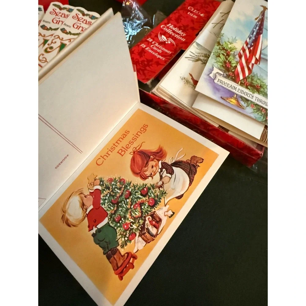 Christmas Holiday Cards Gift Tags Postcards Collection Lot New Vintage